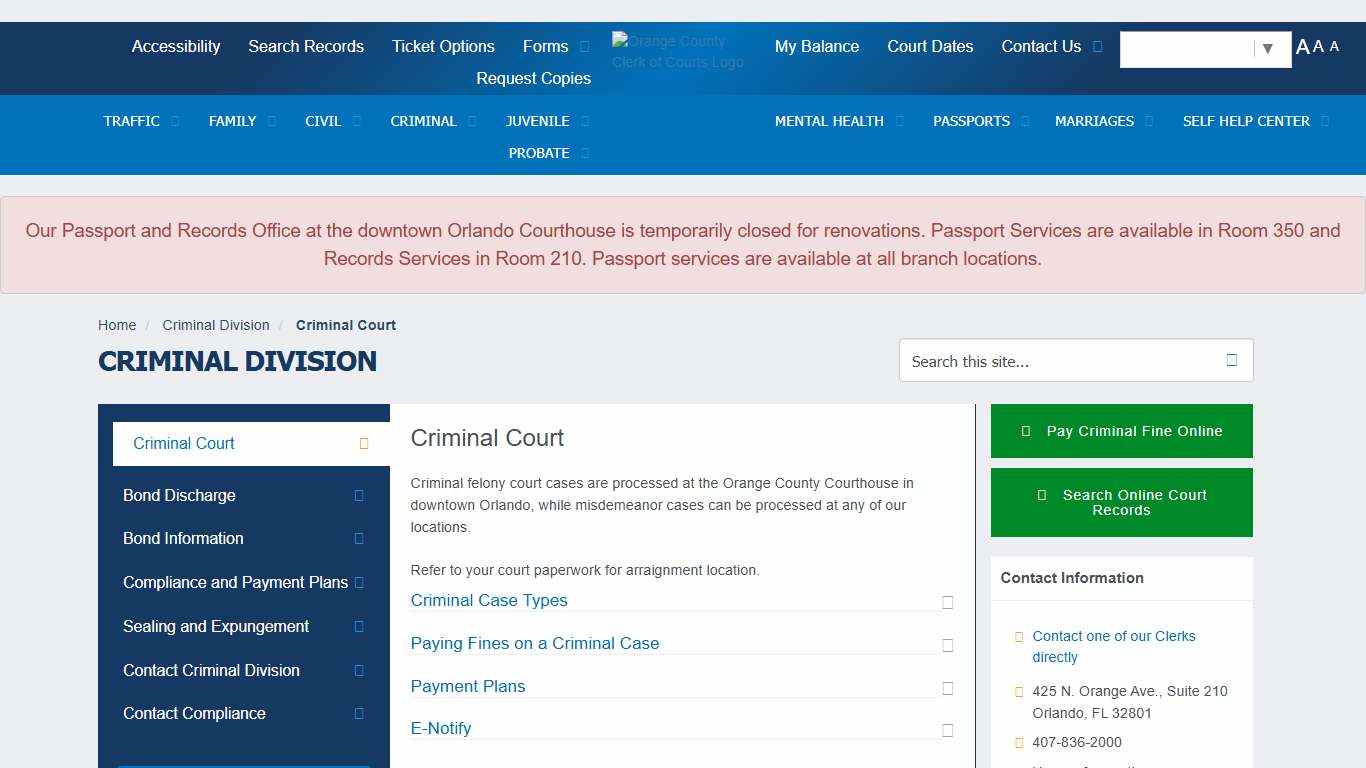 My Orange Clerk Home